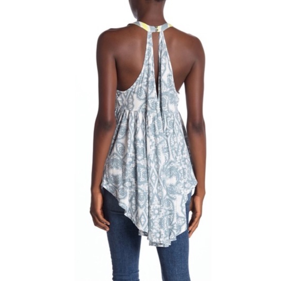 Free People Mimi Printed Halter Neck Tunic Top - Picture 3 of 12